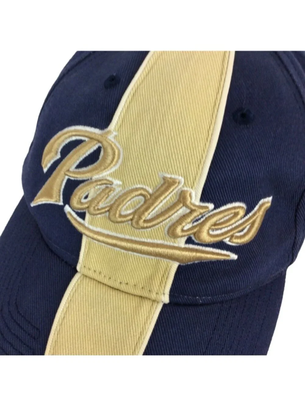 San Diego Padres Adjustable Baseball Cap Blue Beige Drew Pearson